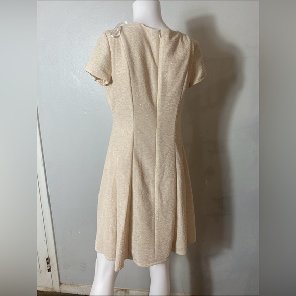Established in 1962, Women's Midi Dress, Size Ivory with Silver Sparkles Size 8 - Picture 5 of 11
